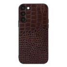 For Samsung Galaxy S23+ 5G Crocodile Texture Genuine Leather Phone Case(Coffee) - 1