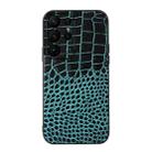 For Samsung Galaxy S23 Ultra 5G Crocodile Texture Genuine Leather Phone Case(Cyan) - 1