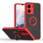 For vivo Y16 Q Shadow 1 Series TPU + PC Phone Case with Ring(Red) - 1