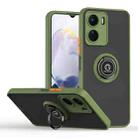 For vivo Y16 Q Shadow 1 Series TPU + PC Phone Case with Ring(Army Green) - 1