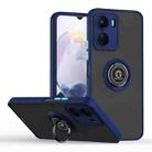 For vivo Y16 Q Shadow 1 Series TPU + PC Phone Case with Ring(Royal Blue) - 1