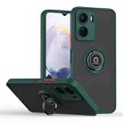 For vivo Y16 Q Shadow 1 Series TPU + PC Phone Case with Ring(Dark Green) - 1