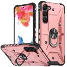 For Samsung Galaxy S23 5G Ring Holder Phone Case(Rose Gold) - 1