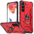 For Samsung Galaxy S23 5G Ring Holder Phone Case(Red) - 1
