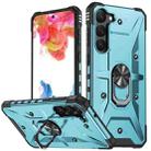 For Samsung Galaxy S23+ 5G Ring Holder Phone Case(Light Blue) - 1