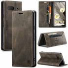 For Google Pixel 7 AutSpace A01 Retro Skin-feel Crazy Horse Texture Flip PU Phone Case(Coffee) - 1