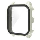 For Garmin Venu Sq2 PC + 9H Tempered Glass Integrated Protective Watch Case(Ivory White) - 1