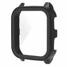 For Garmin Venu Sq2 PC + 9H Tempered Glass Integrated Protective Watch Case(Black) - 1