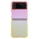 For Samsung Galaxy Z Flip4 5G Gradient Color Shockproof Phone Case(Gradient Pink Yellow) - 1