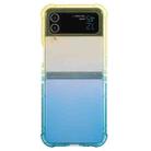 For Samsung Galaxy Z Flip4 5G Gradient Color Shockproof Phone Case(Gradient Yellow Blue) - 1