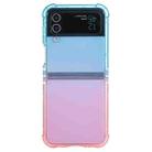 For Samsung Galaxy Z Flip4 5G Gradient Color Shockproof Phone Case(Gradient Blue Pink) - 1