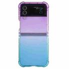 For Samsung Galaxy Z Flip3 5G Gradient Color Shockproof Phone Case(Gradient Yellow Blue) - 1