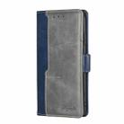 For vivo Y16 4G/Y02s 4G Contrast Color Side Buckle Leather Phone Case(Blue+Grey) - 2