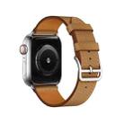 Cross Texture Breathable Watch Band For Apple Watch Series 8&7 41mm / SE 2&6&SE&5&4 40mm / 3&2&1 38mm(Brown) - 1