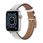 Cross Texture Breathable Watch Band For Apple Watch Series 8&7 41mm / SE 2&6&SE&5&4 40mm / 3&2&1 38mm(White) - 1
