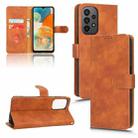 For Samsung Galaxy A23 4G Global Skin Feel Magnetic Flip Leather Phone Case(Brown) - 1