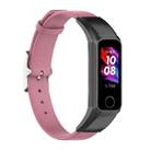 For Huawei Band 4 (ADS-B29) / Honor Band 5i (CRS-B19S) Genuine Leather Wrist Strap Watchband(Pink) - 1