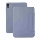 For iPad 10th Gen 10.9 2022 3-fold Magnetic Buckle Leather Smart Tablet Case(Lavender Gray) - 1