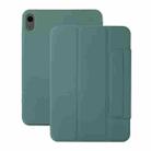 For iPad 10th Gen 10.9 2022 3-fold Magnetic Buckle Leather Smart Tablet Case(Deep Green) - 1