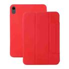 For iPad 10th Gen 10.9 2022 3-fold Magnetic Buckle Leather Smart Tablet Case(Red) - 1