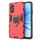 For OPPO A17 Magnetic Ring Holder PC + TPU Phone Case(Red) - 1