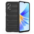 For OPPO A17 4G Global Magic Shield TPU + Flannel Phone Case(Black) - 1