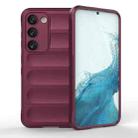For Samsung Galaxy S23 5G Magic Shield TPU + Flannel Phone Case(Wine Red) - 1