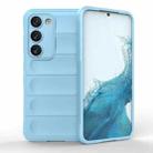 For Samsung Galaxy S23 5G Magic Shield TPU + Flannel Phone Case(Light Blue) - 1