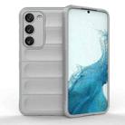 For Samsung Galaxy S23 5G Magic Shield TPU + Flannel Phone Case(Grey) - 1