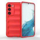 For Samsung Galaxy S23 5G Magic Shield TPU + Flannel Phone Case(Red) - 1