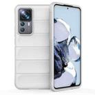 For Xiaomi 12T Pro Magic Shield TPU + Flannel Phone Case(White) - 1