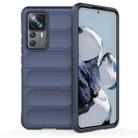 For Xiaomi 12T Pro Magic Shield TPU + Flannel Phone Case(Dark Blue) - 1