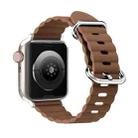 Ocean Style Leather Watch Strap For Apple Watch Ultra 49mm / Series 8&7 45mm / SE 2&6&SE&5&4 44mm / 3&2&1 42mm(Brown) - 1