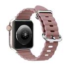 Ocean Style Leather Watch Strap For Apple Watch Series 8&7 41mm / SE 2&6&SE&5&4 40mm / 3&2&1 38mm(Rouge) - 1