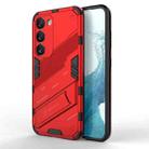 For Samsung Galaxy S23 5G Punk Armor 2 in 1 PC + TPU Shockproof Phone Case with Invisible Holder(Red) - 1