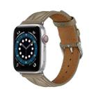 Hyperbolic Wave Leather Strap For Apple Watch Ultra 49mm / Series 8&7 45mm / SE 2&6&SE&5&4 44mm / 3&2&1 42mm(Grey) - 1