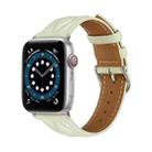 Hyperbolic Wave Leather Strap For Apple Watch Ultra 49mm / Series 8&7 45mm / SE 2&6&SE&5&4 44mm / 3&2&1 42mm(Beige) - 1