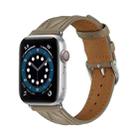 Hyperbolic Wave Leather Strap For Apple Watch Series 8&7 41mm / SE 2&6&SE&5&4 40mm / 3&2&1 38mm(Grey) - 1