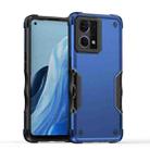 For OPPO Reno7 4G Non-slip Shockproof Armor Phone Case(Blue) - 1