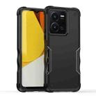 For vivo Y35 / Y22s / Y22 Non-slip Shockproof Armor Phone Case(Black) - 1