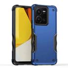 For vivo Y35 / Y22s / Y22 Non-slip Shockproof Armor Phone Case(Blue) - 1