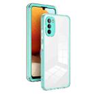 For Motorola Moto G31 / G41 3 in 1 Clear TPU Color PC Frame Phone Case(Light Green) - 1