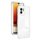 For Xiaomi Redmi A1 3 in 1 Clear TPU Color PC Frame Phone Case(White) - 1