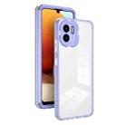 For Xiaomi Redmi A1 3 in 1 Clear TPU Color PC Frame Phone Case(Purple) - 1