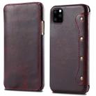 For iPhone 11 Denior Oil Wax Top Layer Cowhide Simple Flip Leather Case(Dark Red) - 1