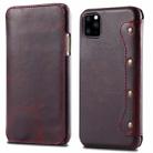 For iPhone 11 Pro Denior Oil Wax Top Layer Cowhide Simple Flip Leather Case(Dark Red) - 1