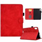 For iPad 10th Gen 10.9 2022 Embossed Smile Flip Tablet Leather Smart Case(Red) - 1