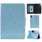 For  iPad 10th Gen 10.9 2022 Varnish Glitter Powder Smart Leather Tablet Case(Blue) - 1