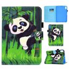 For  iPad 10th Gen 10.9 2022 Colored Drawing Stitching Smart Leather Tablet Case(Panda) - 1