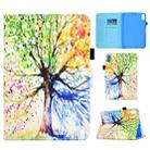 For  iPad 10th Gen 10.9 2022 Colored Drawing Stitching Smart Leather Tablet Case(Colorful Tree) - 1